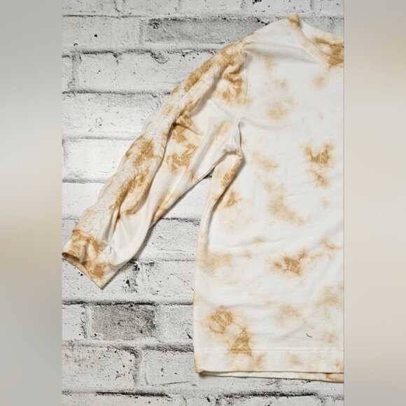 Anthropologie Jane & Delancey Tie-Dye Crewneck Sweatshirt with Ruched Sleeves - Picture 4 of 11